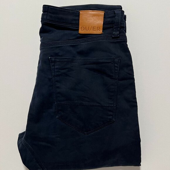 DU/ER N2X Slim Fit Pants Casual Stretch Chino Comfy Black Men's size 33x31 - Picture 1 of 8